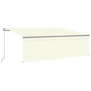 vidaXL Markise Manuell Einziehbar mit Rollo 4x3 m Creme