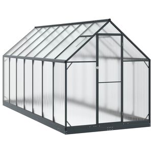 vidaXL Garten Gew&auml;chshaus mit T&uuml;r Anthrazit 183,5 x 423,5 x 207 cm