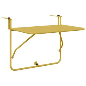 vidaXL Hängender Balkontisch Gold 60 x 39 x 65 cm Stahl