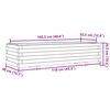 vidaXL Pflanzk&uuml;bel Wei&szlig; 110x40x26,5 cm Massivholz Kiefer