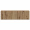 vidaXL 3-tlg. TV-Schrank-Set Wandmontage Artisan-Eiche Holzwerkstoff