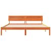 vidaXL Bettrahmen mit Kopfteil Braun 200 x 200 cm Massives Kiefernholz