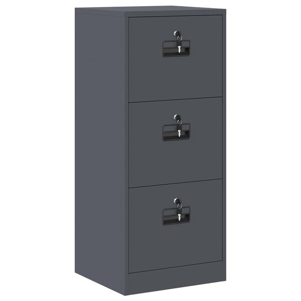 vidaXL Aktenschrank Anthrazit 45,5 x 42 x 106,5 cm Kaltgewalzter Stahl