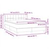 vidaXL Boxspringbett mit Matratze Dunkelblau 140x210 cm Samt