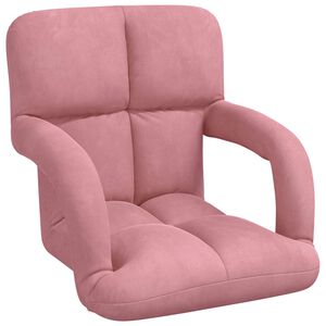 vidaXL Verstellbarer Fu&szlig;sessel Rosa Samt