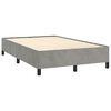 vidaXL Boxspringbett mit Matratze & LED Hellgrau 120x190 cm Samt