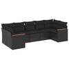 vidaXL Patio Sofa Set 7-Sitzer Black