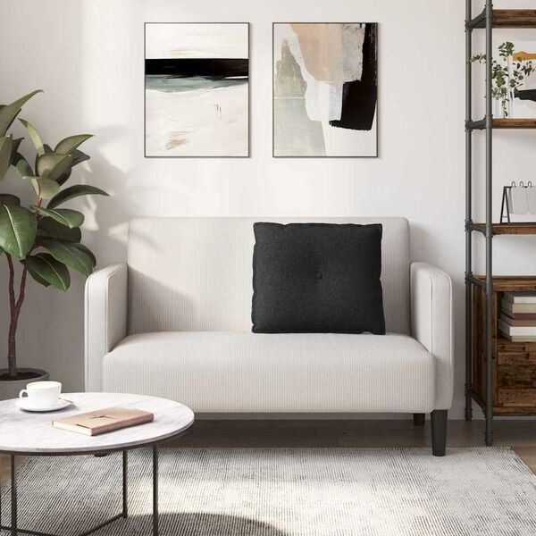 vidaXL R&uuml;ckenkissen Schwarz 60 x 19 x 50 cm Stoff