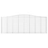 vidaXL Gabionen mit Hochbogen 15 Stk 400x50x140/160cm Verzinktes Eisen