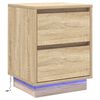 vidaXL Nachttisch Sonoma-Eiche 39 x 34,5 x 50 cm Holzwerkstoff