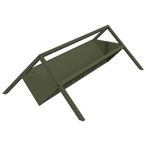 vidaXL Futtertr&ouml;ge f&uuml;r Nutztiere Olivgr&uuml;n 111 x 76 x 38 cm 10 kg