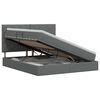 vidaXL Aufbewahrungsbett mit Matratze Dunkelgrau 140 x 200 cm Stoff