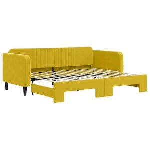 vidaXL Tagesbett Ausziehbar Gelb 90x200 cm Samt