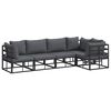 vidaXL Garten-Sofa-Set mit Kissen 5 pcs
