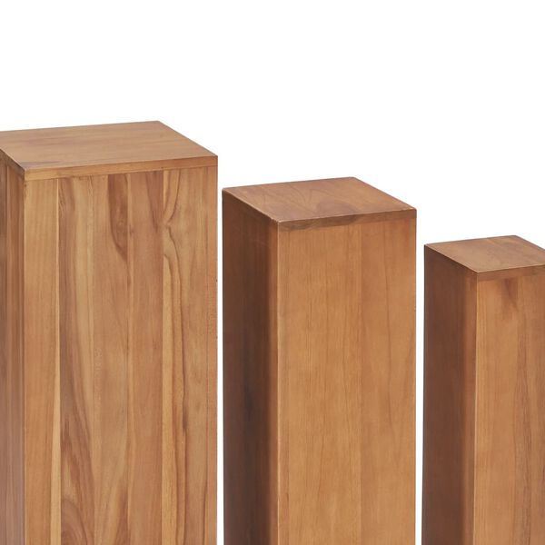 vidaXL 3-tlg. Pflanzenst&auml;nder-Set Massivholz Teak