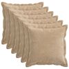 vidaXL Kissenbezug 6 stk. HOUTEN Taupe 35 x 35 cm Chenille-Stoff
