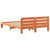 vidaXL Massivholzbett ohne Matratze Wachsbraun 120x190 cm Kiefernholz