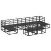 vidaXL Garten-Sofa-Set mit Kissen 9 pcs Schwarz Aluminium