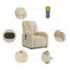 vidaXL Massagesessel Elektrisch Creme Stoff