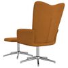 vidaXL Relaxsessel mit Hocker Braun Samt