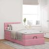 vidaXL Ottoman-Bett mit Matratze Rosa 90x190 cm Samt