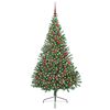 vidaXL K&uuml;nstlicher vorbeleuchteter Weihnachtsbaum Gr&uuml;n 180 cm PVC