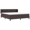 vidaXL Boxspringbett mit Matratze Dunkelbraun 180 x 200 cm Stoff