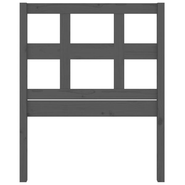 vidaXL Kopfteil Grau 95,5x4x100 cm Massivholz Kiefer