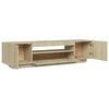vidaXL TV-Schrank mit LED-Leuchten Sonoma-Eiche 160x35x40 cm