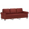 vidaXL 3-Sitzer-Sofa mit Kissen Weinrot 180 cm Kunstleder