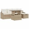 vidaXL Gartensofa-set 6 stk. Poly-Rattan