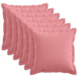vidaXL Kissenbezug 6 stk. HOUTEN Rosa 30 x 30 cm Kunstleinen
