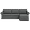 vidaXL Sofa Dunkelgrau