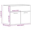 vidaXL Waschbeckenunterschrank Altholz-Optik 60x38,5x46 cm