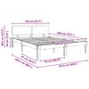 vidaXL Bettrahmen Wachsbraun 120 x 190 cm Massives Kiefernholz
