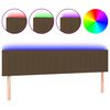 vidaXL LED Kopfteil Dunkelbraun 160x5x78/88 cm Stoff