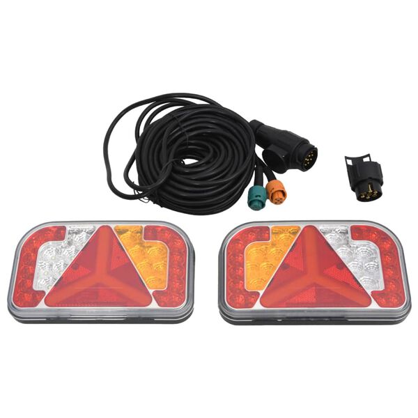 vidaXL Anh&auml;ngerleuchten 2 Stk. Rot 24x5x14,5 cm 12V LED-Leuchtmittel