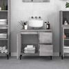 vidaXL Badschrank Grau Sonoma 65x33x60 cm Holzwerkstoff