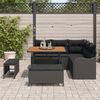 vidaXL Gartensofa-set mit Kissen 8 pcs Schwarz Poly-Rattan