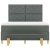 vidaXL Boxspringbett mit Matratze Dunkelgrau 140 x 200 cm Stoff