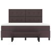 vidaXL Boxspringbett mit Matratze Dunkelbraun 180 x 200 cm Stoff