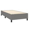 vidaXL Boxspringbett mit Matratze & LED Dunkelgrau 80x200 cm Stoff