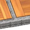 vidaXL 11-tlg. Garten-Essgruppe Poly Rattan Grau
