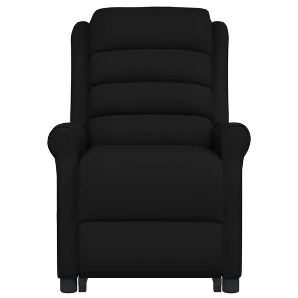 vidaXL Massagesessel mit Aufstehhilfe Schwarz Kunstleder