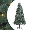 vidaXL K&uuml;nstlicher vorbeleuchteter Weihnachtsbaum mit Kugelset 240 cm