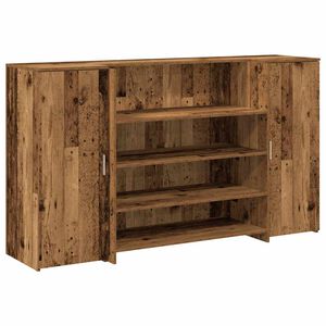 vidaXL Empfangstheke Altholz-Optik 180x50x103,5 cm Holzwerkstoff