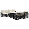 vidaXL Gartensofa-set 8 stk. Schwarz 55 x 55 x 37 cm Poly-Rattan