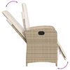 vidaXL 5-tlg. Garten-Essgruppe mit Kissen Beige Poly Rattan