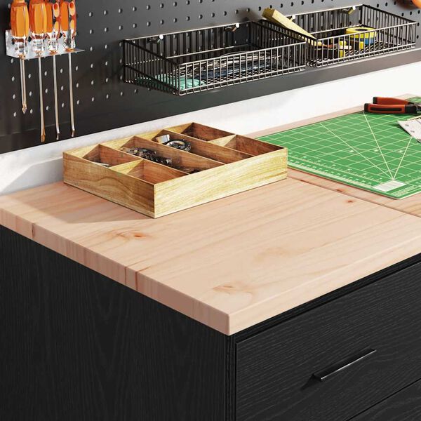 vidaXL Garagen-Aufbewahrungsschrank Schwarz Massivholz Kiefer