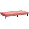 vidaXL Schlafsofa 2-Sitzer mit Fu&szlig;hocker Rosa Samt